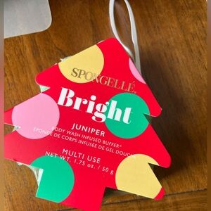 Spongelle bright juniper holiday tree body buffer body wash Christmas tree shape
